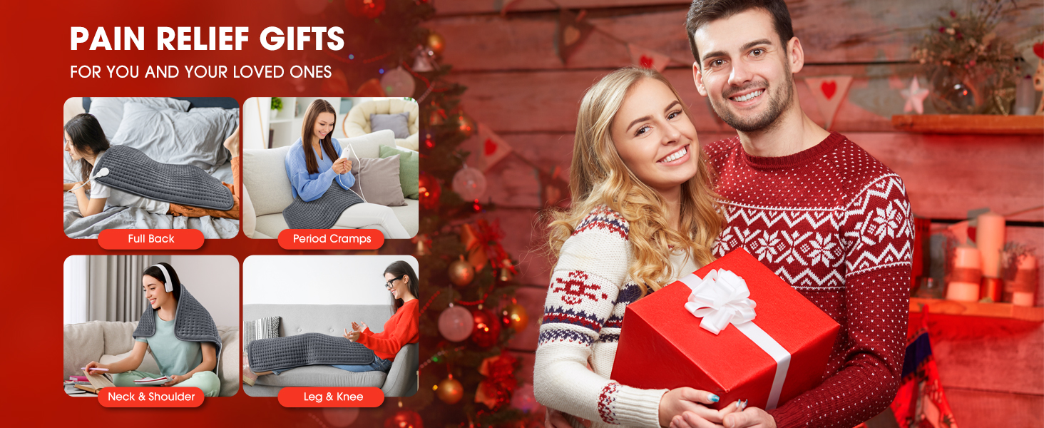 electric heating pad for back extra large period cramps neck shoulder pain relief gifts for women