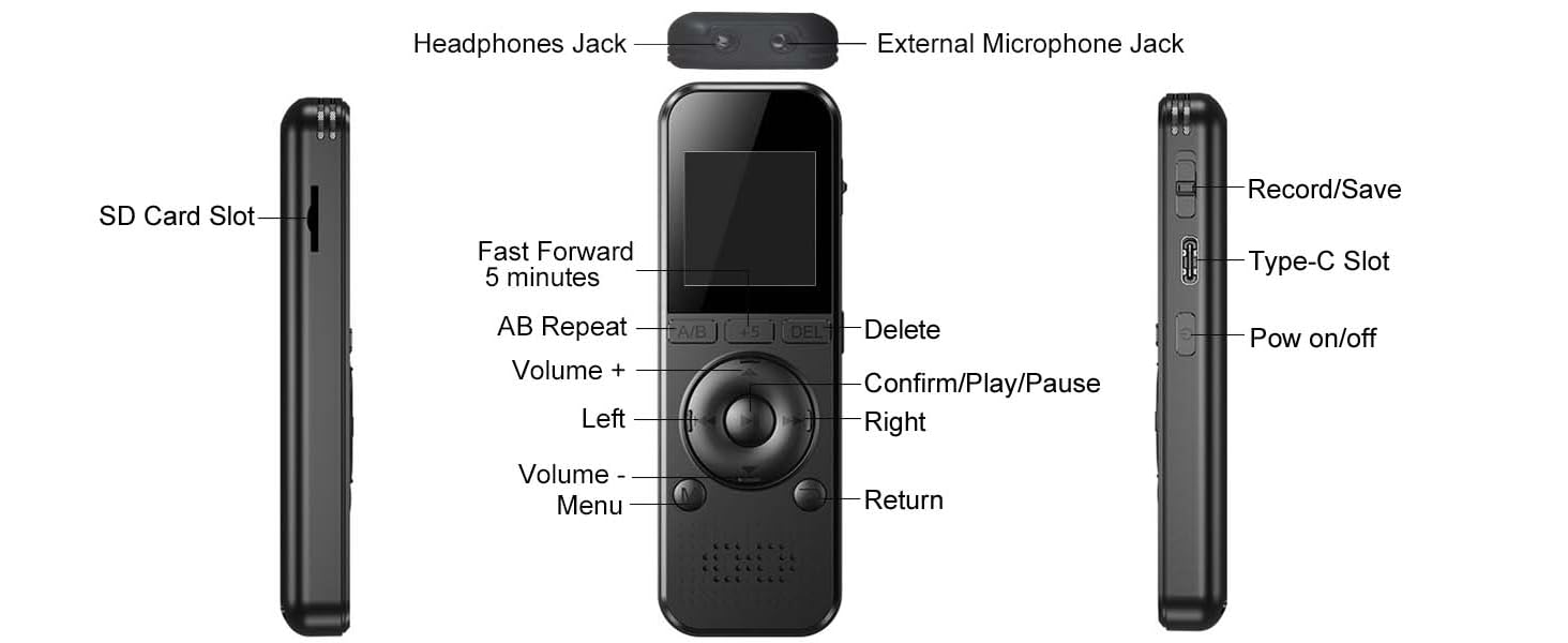 128GB Digital Voice Recorder