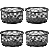 MaxGear Paper Clip Holder, Non-Slip Eva Pad, Mesh Metal Paper Clip Holders, 4 Pack Paperclip Hold...