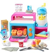 lalalark Bakery Shop Pretend and Play Toddler Toy with Light &amp; Sound Oven, Realistic Mixer, Color...