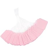 joycraft 200Pcs Price Tags with String Attached, 1.4x1.8 inch Paper Hang Tags with String, Pink J...