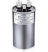 60/5 MFD uF ±6% 370/440 VAC CBB65B Dual Run Round Capacitor, UL Listed Motor Run Capacitor for Co...
