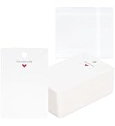 joycraft 100Pcs Earring Display Cards with Bags, White Necklace Display Cards, 3.5x2.4 inch Paper...