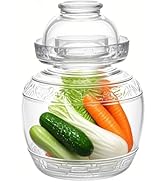 Aosnttol Glass Jar Fermentation Jar, Pickle Jar with Water Seal Lid, Fermentation Kit Fermenter S...