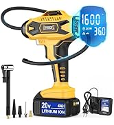 DIYtoolifz Cordless Tire Inflator Air Compressor Compatible with Dewalt 20V Battery, 160PSI Porta...