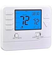 Suuwer 5-1-1 Day Programmable Thermostats for Home 2 Heat/ 2 Cool Conventional Multistage Systems
