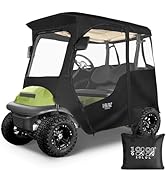 10L0L Deluxe 2 Passenger Enclosure for Club Car Precedent, Onward &amp; Tempo Golf Cart, 4-Sided Clea...