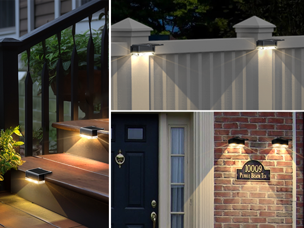 solar fence lights outdoor