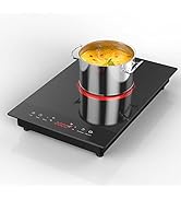 Electric Cooktop 12 Inch 110v, ANHANE Single Burner Electric Hot Plates 2000W Built-in and Counte...