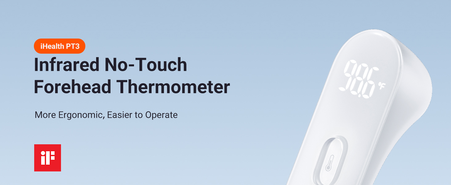 iHealth No Touch Forehead Thermometer for Adults, Kids, Babies