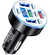 YGDMD 8 Port Car Charger Cigarette Lighter Adapter,Upgraded Car Charger Adapter with 25W USB Fast...