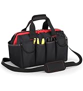 Tool Bag Organizer, 16-inch Tool Bags for Men with 17 Pockets and Adjustable Shoulder Strap, Port...
