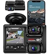 PRUVEEO Dash Cam, Front and Inside 1080P Dual FHD Dash Camera for Cars, Novatek Processor, Single...