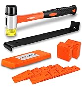 REXBETI 43-Piece Laminate Wood Flooring Installation Kit with 40 Spacers, Tapping Block, Heavy Du...