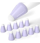 JOOSKO Apple Pencil Nib Protector, Silicone Fiber Nib Cover [Pack of 10], Non-Slip Purple