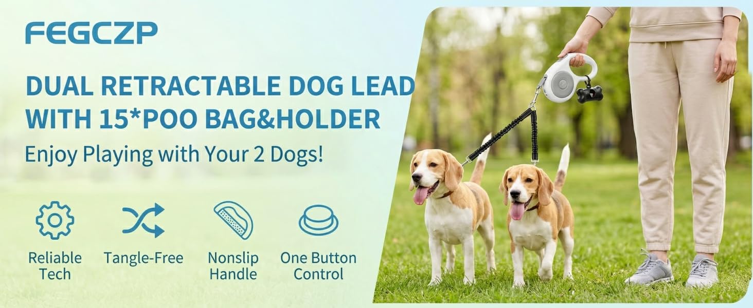 dog leash for 2 dogs