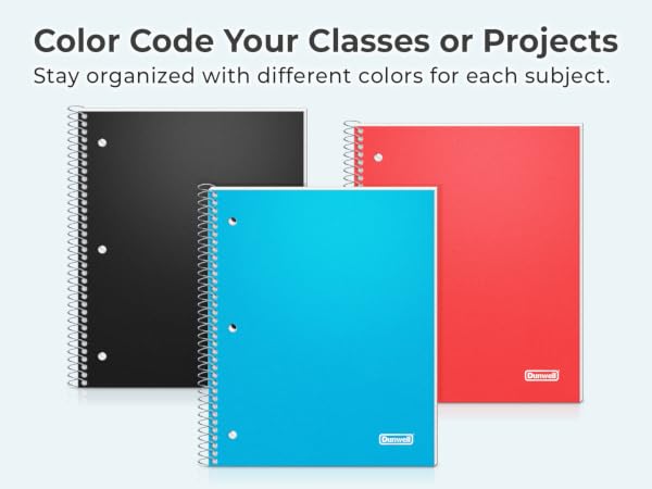 spiral notebook college rule plastic cover hardcover hard back poly covered thick tear proof durable