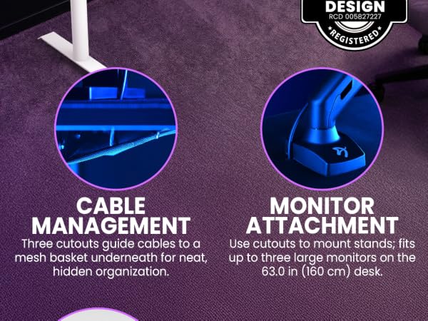 Arozzi gaming desks with ergonomic layout &amp;amp; clean design
