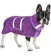 Dog Bathrobe Super Absorbent Dog Towels Large Quick Drying Robes for After Bath Soft Adjustable W...