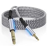 6.35mm to 3.5mm Audio Cable,Guitar Cable 1/8 to 1/4 Stereo Cable 6.6FT 1/4