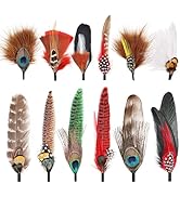 Daieeparty 12PCS Hat Accessories Natural Feathers For Fedora Cowboy Trilby Hats DIY For Western F...