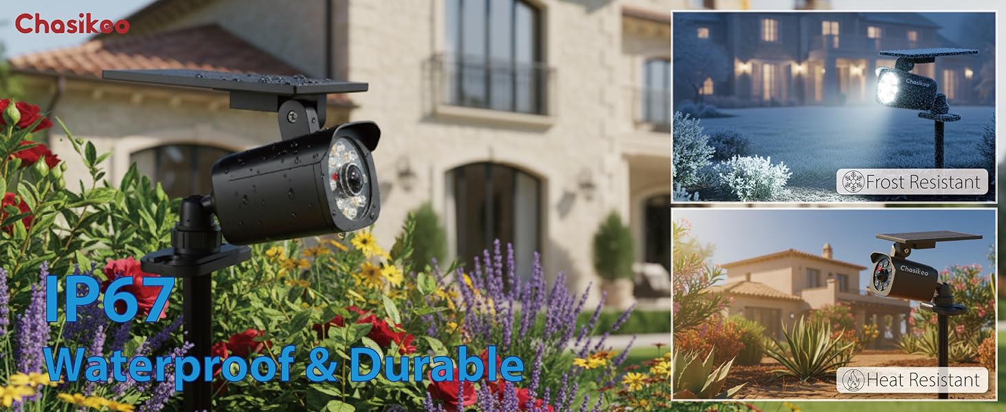 Solar-Powered LED Spotlight with Motion Sensor