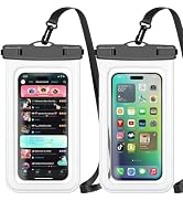 Waterproof Phone Pouch,2 Pack White Phone Waterproof Case,Cell Phone Dry Bag,Protection Level: IP...