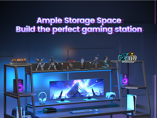 gaming desk with led light