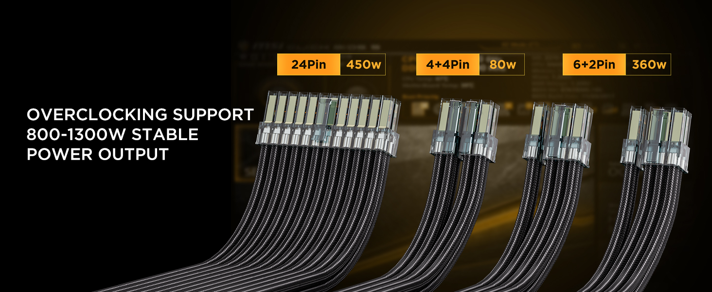OVERCLOCKING SUPPORT 800-1300W STABLE POWER OUTPUT