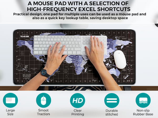 Large Mouse Pad World Map