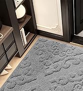 COSY HOMEER Door Mat Absorbent Dirt Trapper Entryway Rugs,Non-Slip Welcome Mat,Washable E...