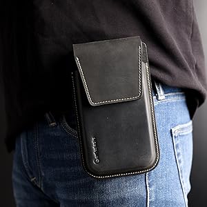 leather phone holster for belt