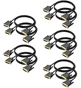 URELEGAN DVI to DVI Cable 10-Pack, 6 Feet DVI to DVI-D 24+1 Cable Male to Male Digital Video Moni...