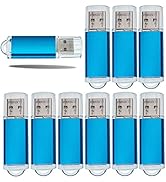 FEBNISCTE USB 3.0 Flash Drives 8GB 10 Pack Blank USB Flash Drives Portable Sky Blue USB Drives