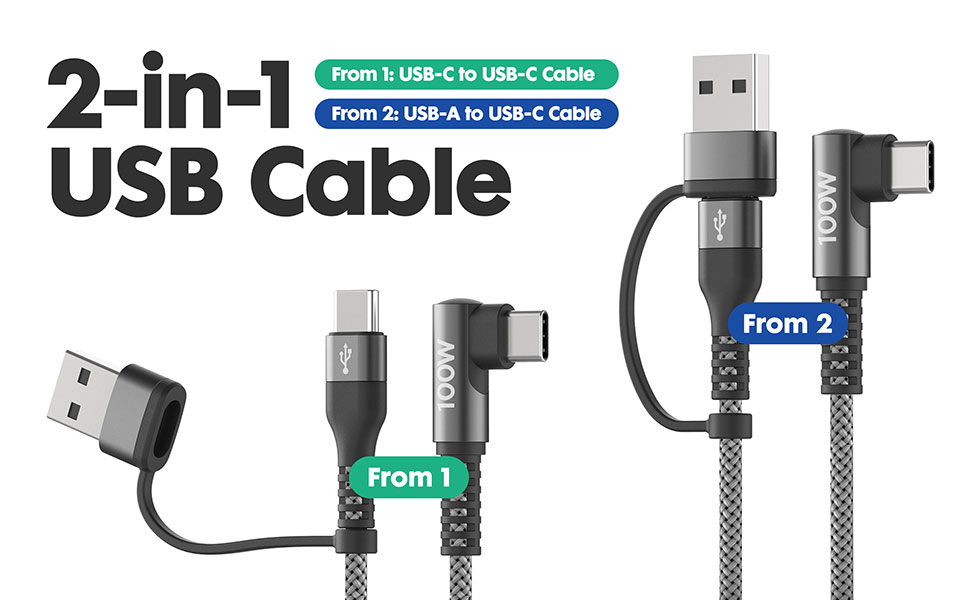 100W 2-Pack 6 ft USB C to USB C Cable usbc to usbc charger cable fast charging cord typec charger