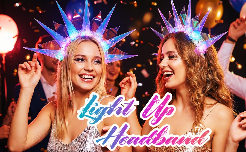 light up headbands for women led crown headband new year&amp;#39;s eve headpiece for women