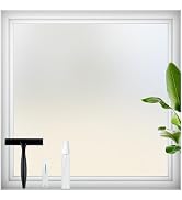 rabbitgoo Window Privacy Film with Kit for Glass Windows Frosted Decorative Clings UV Heat Contro...
