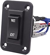TWTADE Momentary Polarity Reverse Rocker Toggle Switch Control Motor Up Down Forward Reverse 20A ...