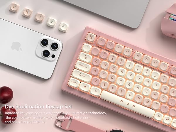 PBT Keycaps 60 65 75 100 Percent, MOA Keycaps Dye-Sublimation, Custom Keyboard Key caps Set