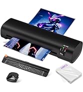 9 Inch Laminator Machine with Anti-Jam Tech, 40 Sheets Included, All-in-One A4 Thermal Laminator ...