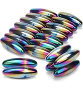 Dilabnba Fidget Magnet Gear Ring for Adults, Oval Hematite Stones Magnet Refrigerator Rocks, Stre...