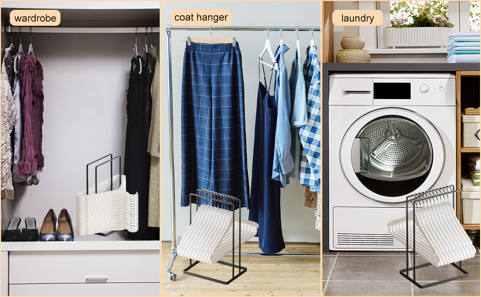 Hanger Rack Stand Hanger Caddy, Velvet Pants Hangers Storage, Hanger Organizer Stacker