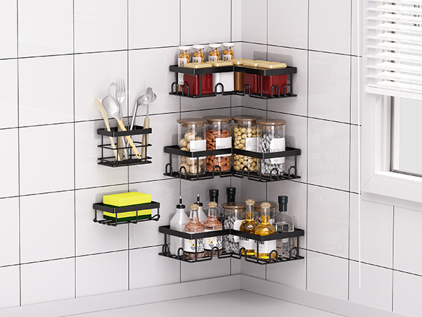 L shape shower caddy