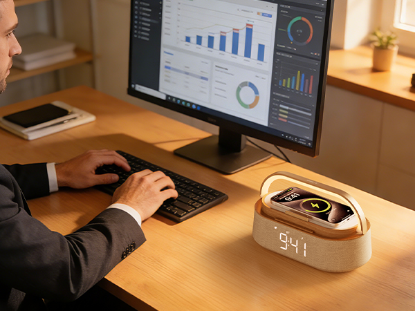 alarm clock with Bluetooth speaker