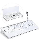 Glass Weekly Dry Erase Desk White Board, Varhomax Desktop to Do List Planner Whiteboard Calendar ...