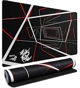Large Gaming Mousepad, Waterproof Extra Large Mouse Pad with Stitched Edges, 31.5" x 15.7" Non-Sl...