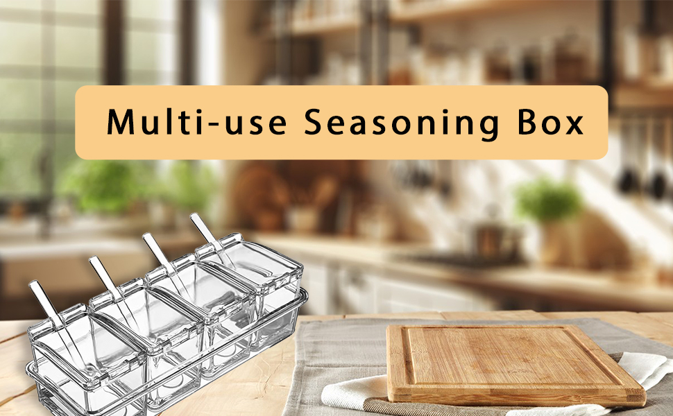 Seasoning Containers; Condiment Containers; Spice Containers; Condiment Caddy; Spice Box;