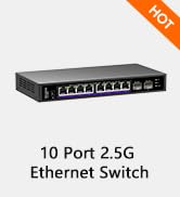 10 Port 2.5Gb Unmanaged Ethernet Switch with 8* 2.5G Base-T Ports + 2* 10G SFP+ Ports. NICGIGA 8 ...