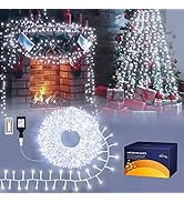 Ollny Cluster Lights for Christmas Tree, 1000LED 49ft Warm White Christmas Lights Outdoor 8 Modes...