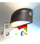 ASD 40/50/60W LED Wall Pack Light Round with Dusk to Dawn Photocell, Up &amp; Down Adjustable, 8696LM...